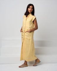 Long sleeveless jacket dress