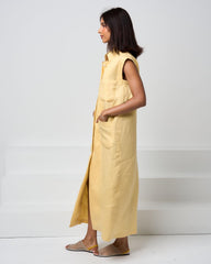 Long sleeveless jacket dress