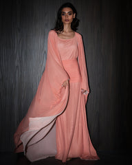 Obi Dress Set - Peach