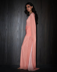 Obi Dress Set - Peach