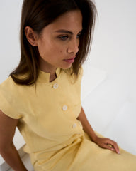 Long sleeveless jacket dress