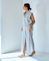 Terry maxi sleeveless dress