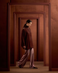 Waves Silk Set-Pomegranate