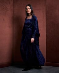 Vala Bisht Velvet Set-Blue