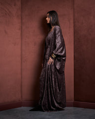 Vala Bisht Velvet Set-Brown