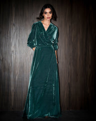 Velevteen velvet wrap dress