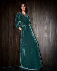 Velevteen velvet wrap dress