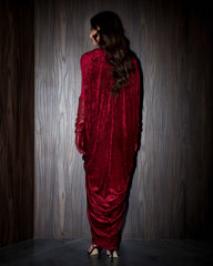 Infinity velvet set- Burgundy