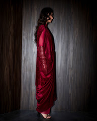 Infinity velvet set- Burgundy