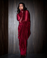 Infinity velvet set- Burgundy