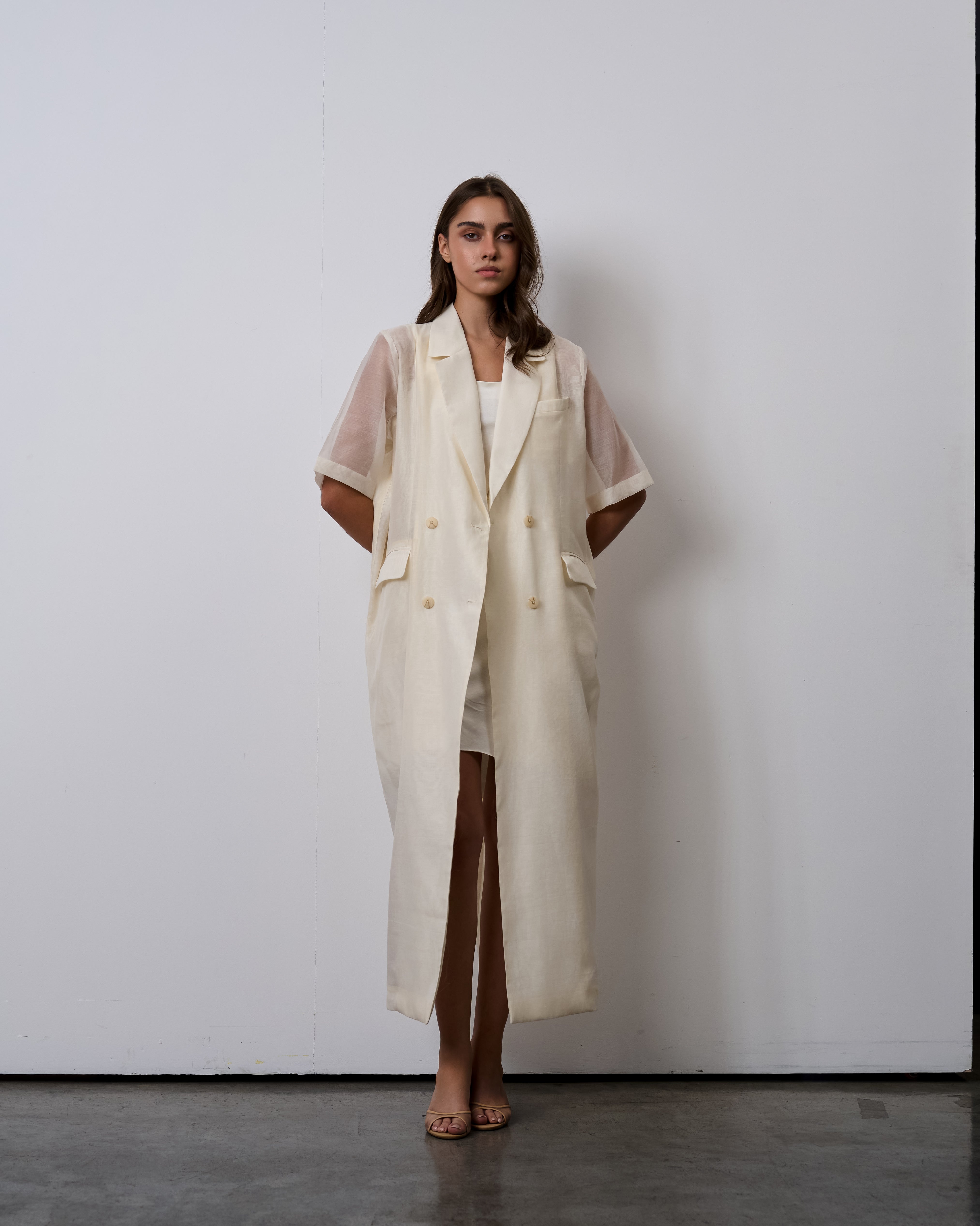 Blazer Dress Set-Vanilla Cream