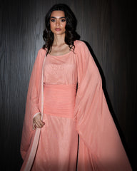 Obi Dress Set - Peach
