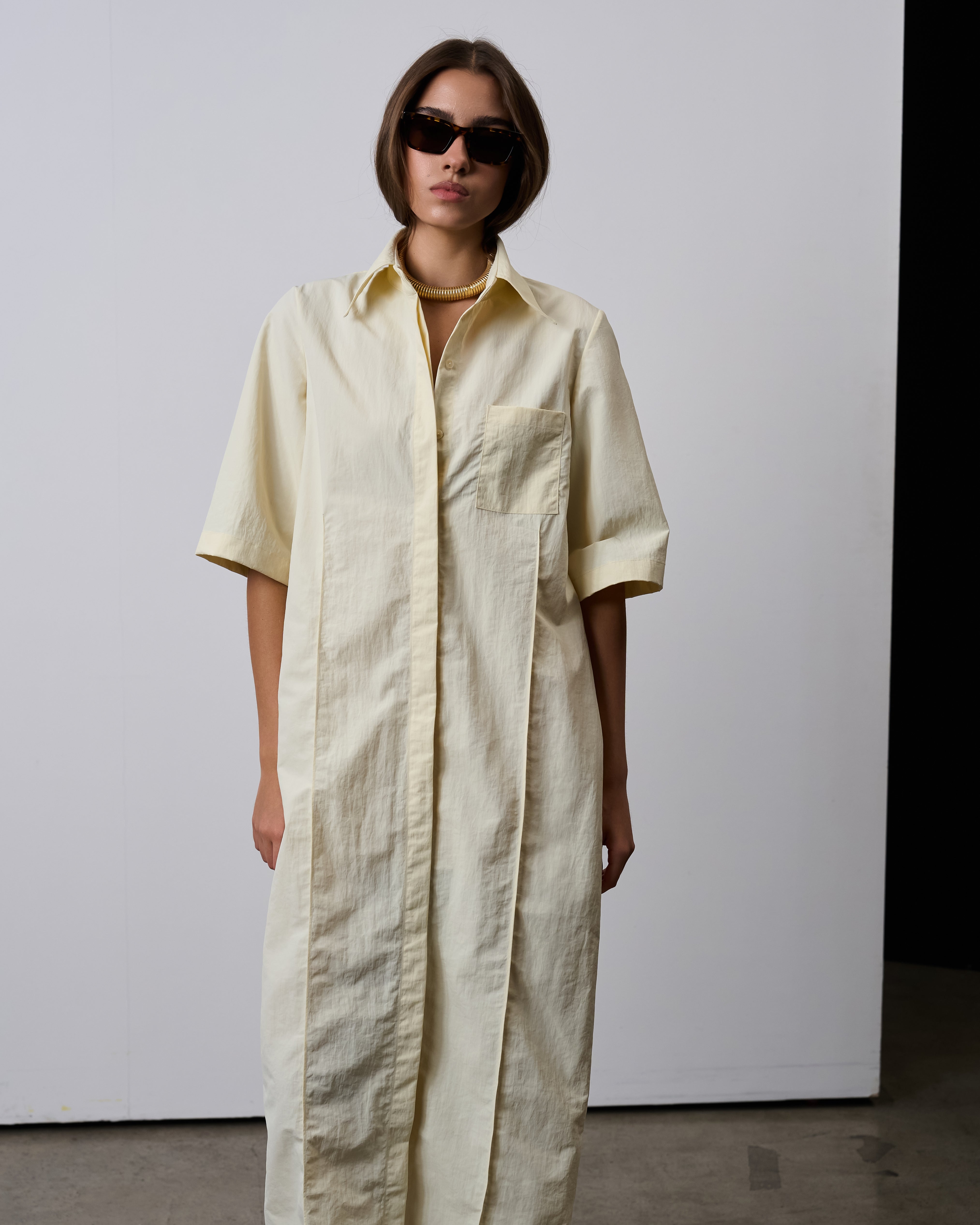 PREORDER Utility Simple Dress-Cream