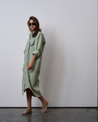 PREORDER Urban Shirt Dress-Cream Matcha