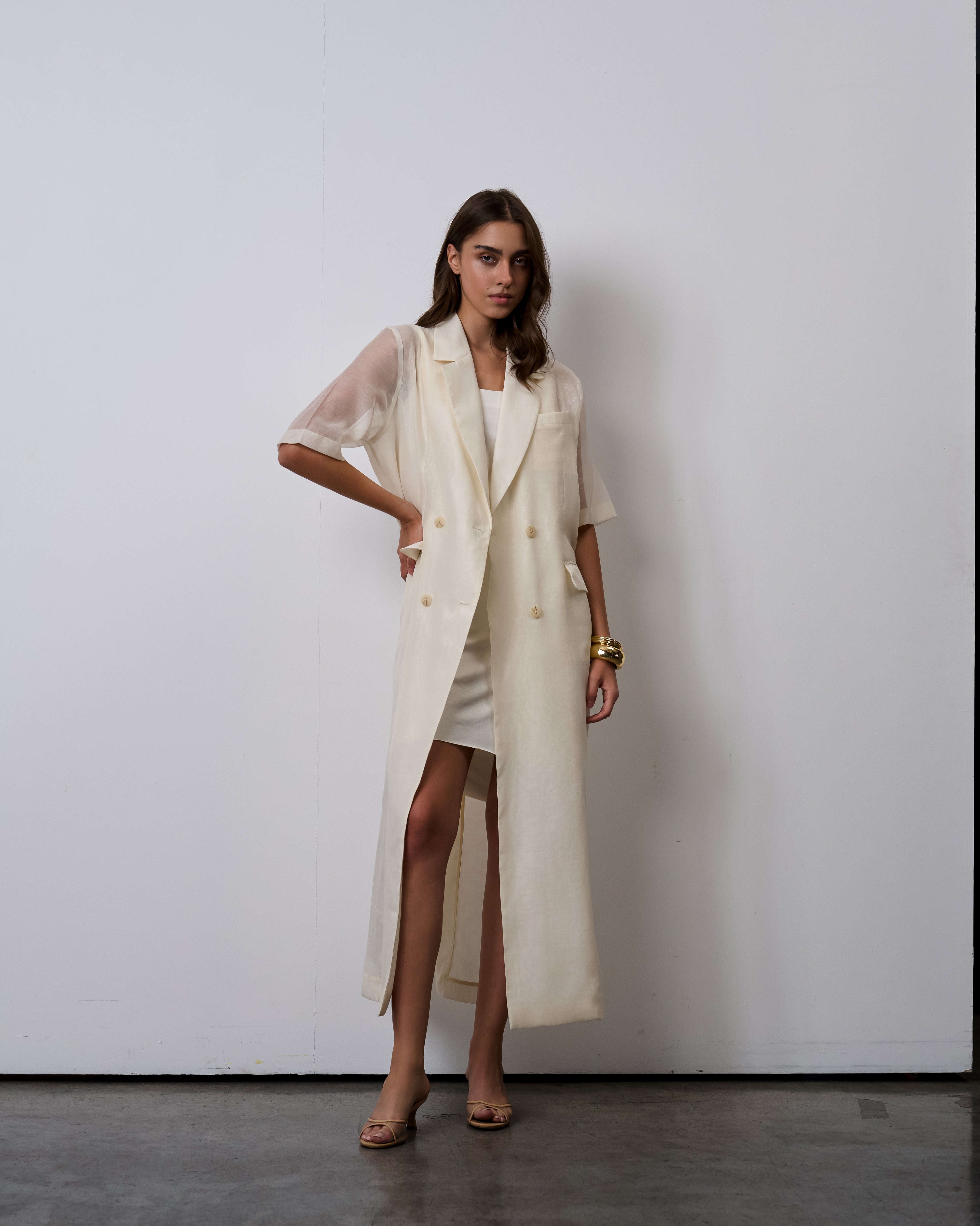 Blazer Dress Set-Vanilla Cream