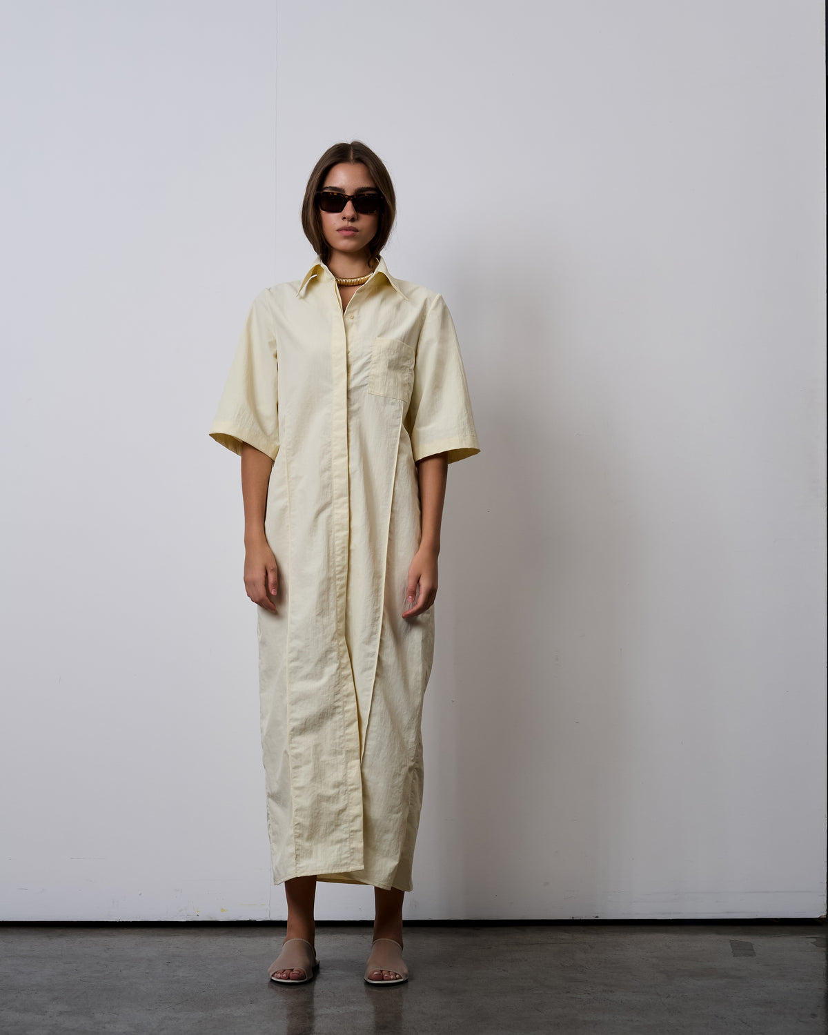 PREORDER Utility Simple Dress-Cream