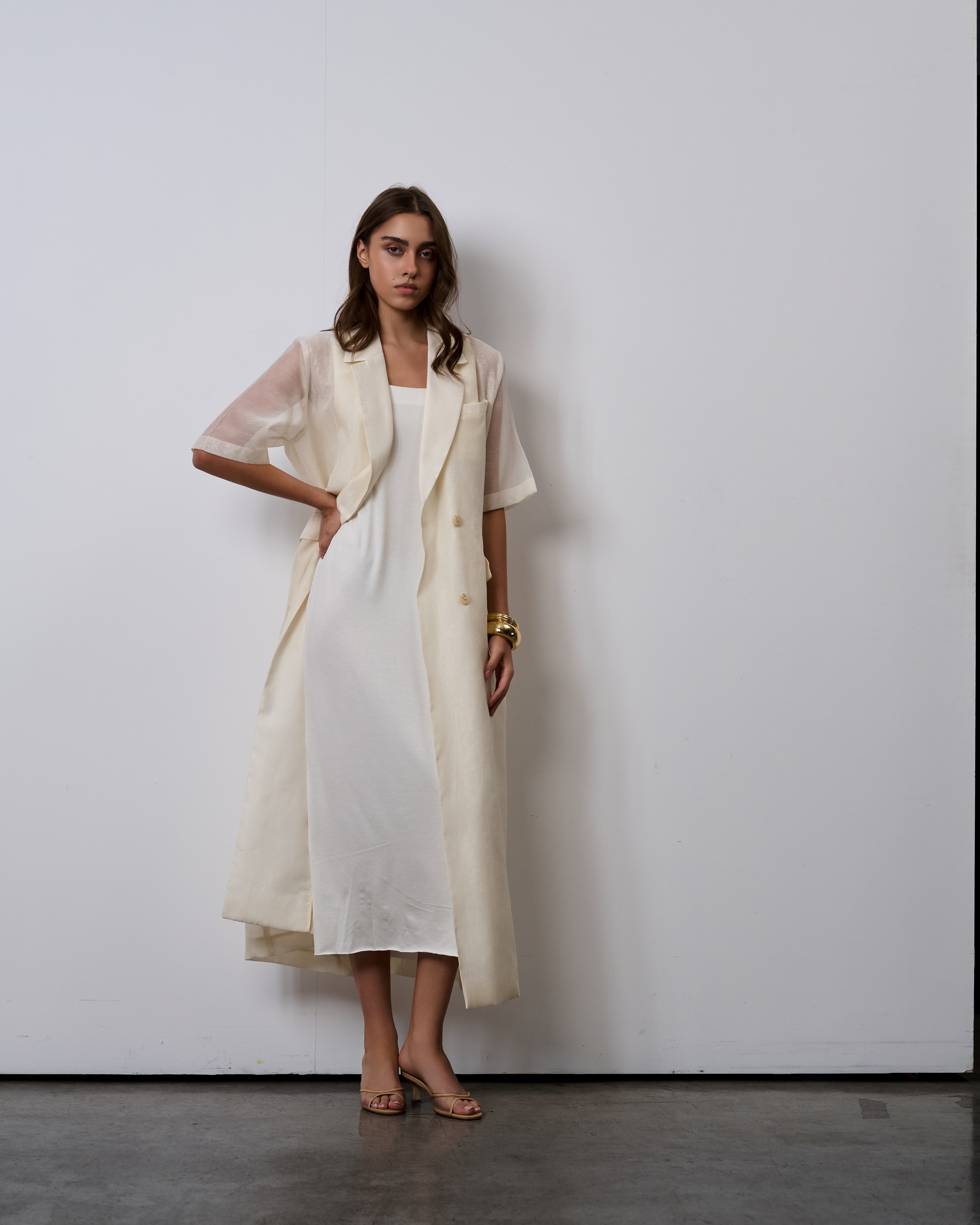Blazer Dress Set-Vanilla Cream