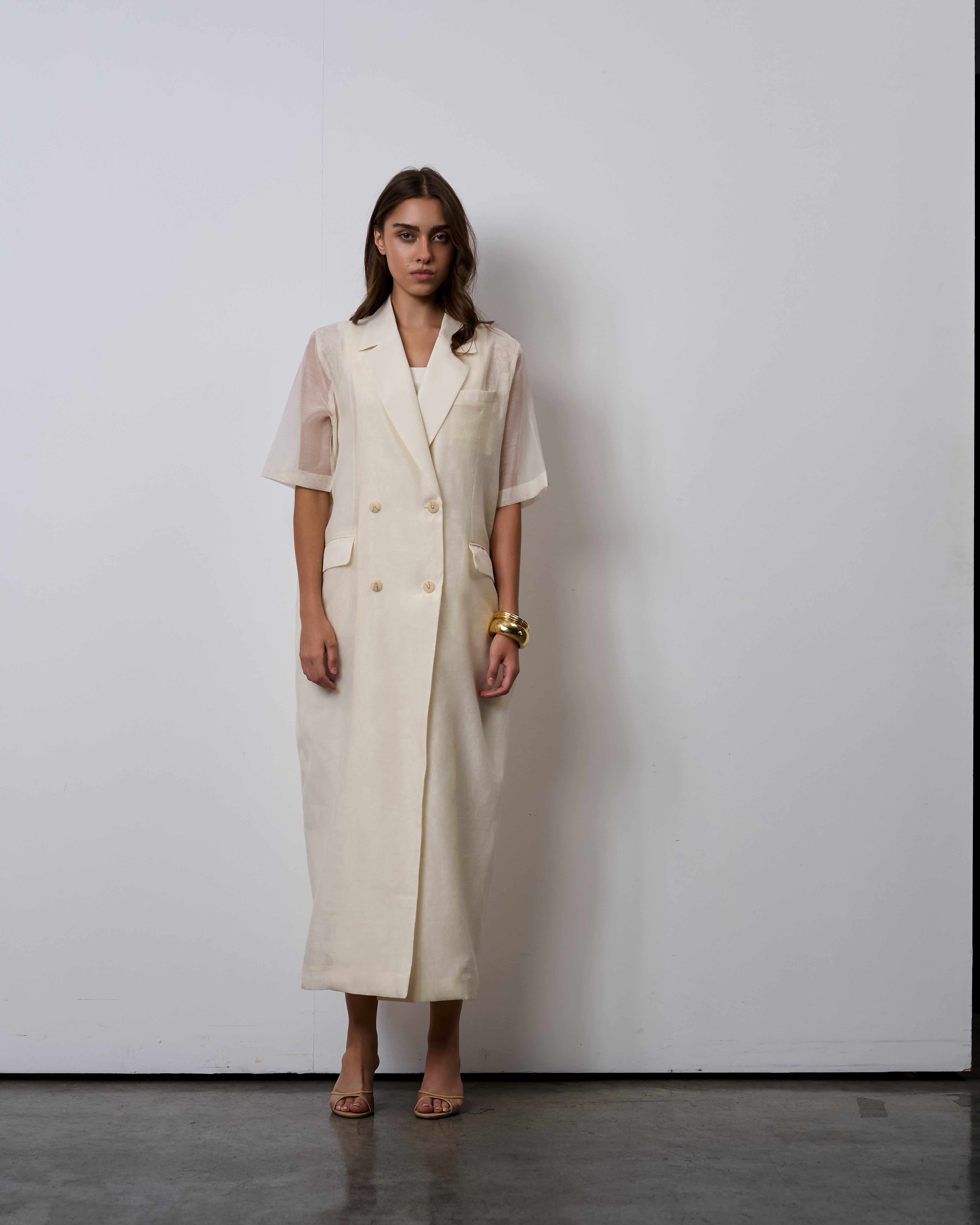 Blazer Dress Set-Vanilla Cream