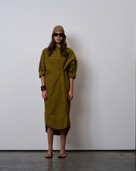 Urban Shirt Dress-Olivine Green