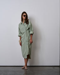 PREORDER Urban Shirt Dress-Cream Matcha