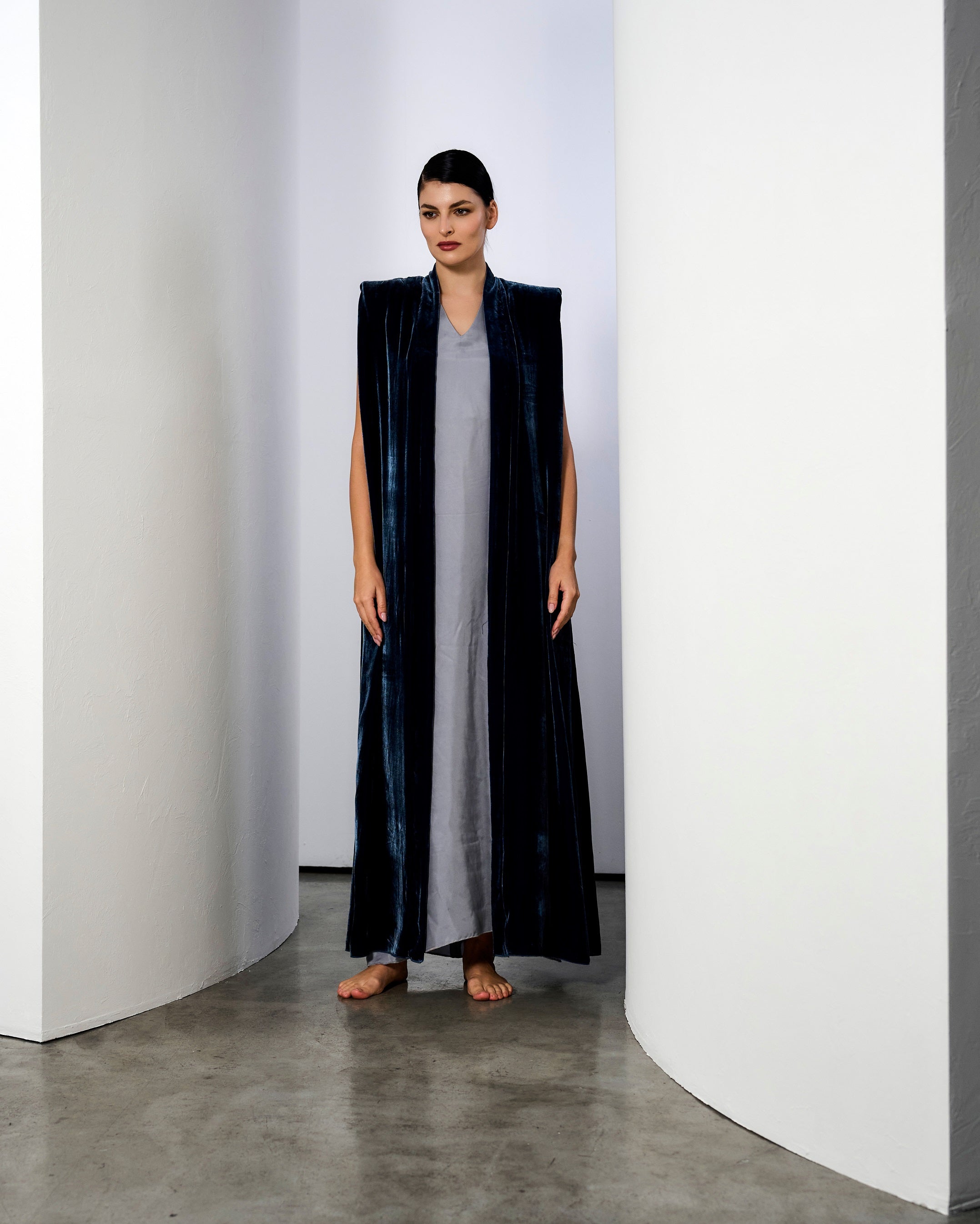 Blue silk set