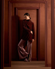 Waves Silk Set-Pomegranate