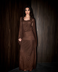 Obi dress set- Brown