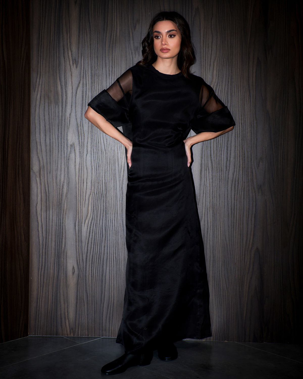 Nuit organza t-shirt dress