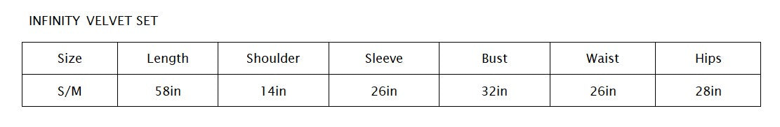 Infinity velvet set- Cream